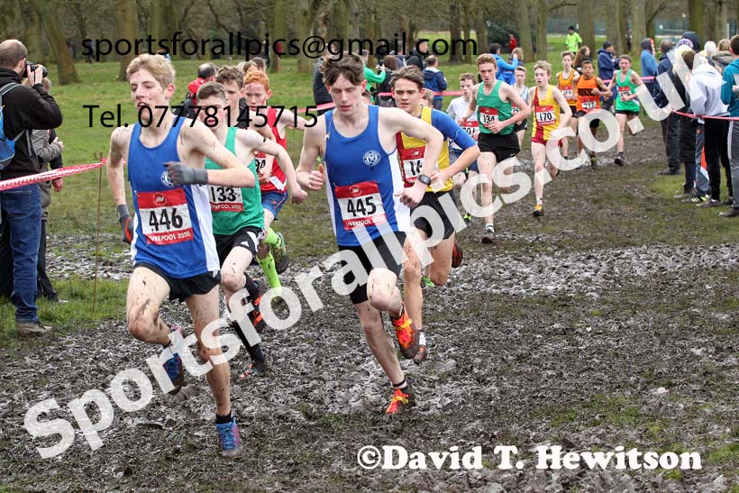 Junior boys, 2020 New Balance English Schools Champs., Sefton Park, Liverpool. Photo: David T. Hewitson/Sports for All Pics